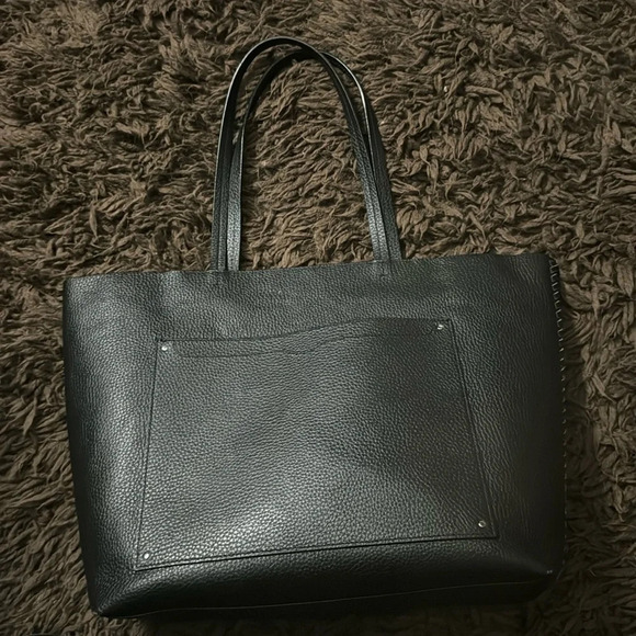 REBECCA MINKOFF BLACK PEBBLED LEATHER TOTE - Picture 3 of 11